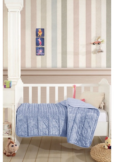 Elart Velvet Bebek Yorgan 150x100 Cm Mavi