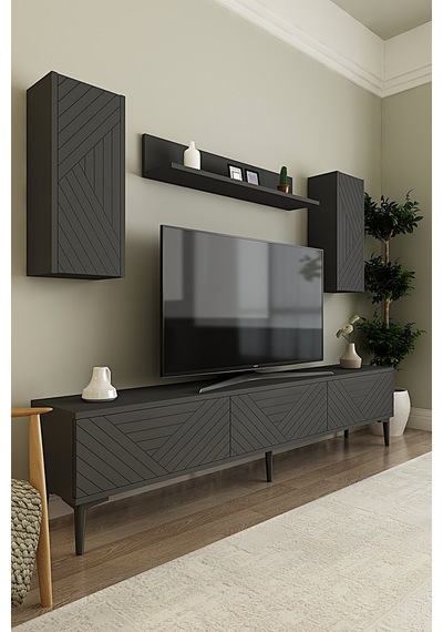 Tvr1802a - Ferrotvr180 Tv Ünitesi Takımı Antrasit 180cm Antrasit