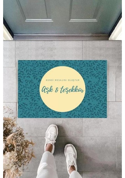 Dijital Baskı Kişiye Özel İç Kapı Dekorasyon Paspas Ps11261 Renkli