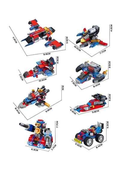 8in2 Dönüşebilen Robot Ve Optimus Savaşçı Blok Seti - 725 Parça