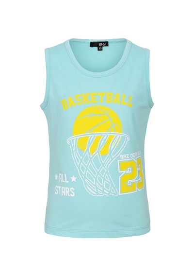 Brz Kids Basketbol Baskılı Kız Çocuk Sıfır Kol T-shirt-turkuaz Turkuaz