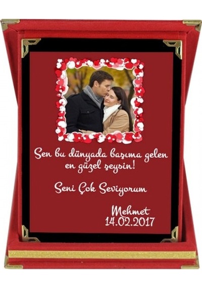 Sevgililer Günü Hediyesi - Romantik Fotoğraflı Plaket