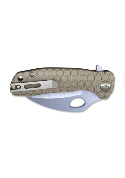 Honey Badger Claw D2 Medium Tan Plain Kamp Çakı Kahverengi