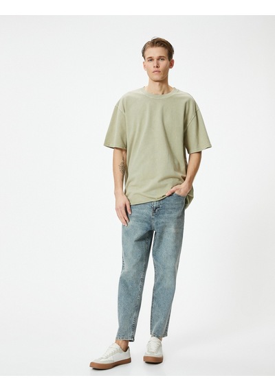 Koton Oversize Tişört Yıkamalı Bisiklet Yaka Kısa Kollu Haki 4Sam10314Hk 4Sam10314Hk871 Haki Koton Oversize Tişört Yıkamalı Bisiklet Yaka Kısa Kollu Haki 4Sam10314Hk 4Sam10314Hk871 Haki