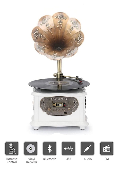 Record Master RMJ-209C Beyaz Gramafon Pikap