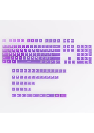 Mekanik Klavye Keycaps Rgb Şeffaf Gaming Pbt Tuş Takımı Mor