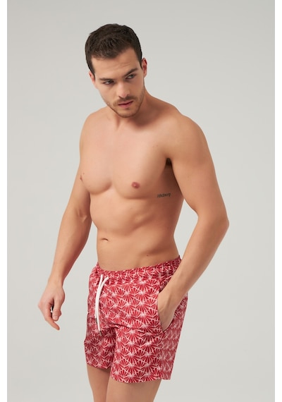 D's Damat Twn Regular Fit Kırmızı Baskılı Şort Mayo 8ec62ap03100d