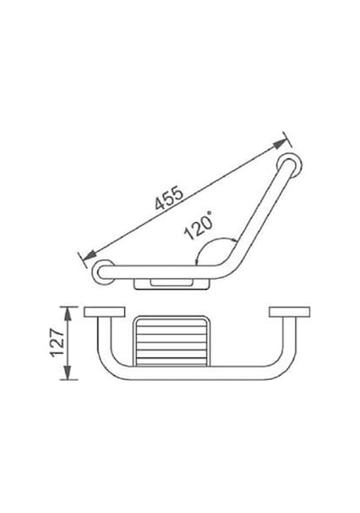 Bocchi Tutunma Barı Açılı Sabunluklu 455 Mm Krom 3051-0005 Krom