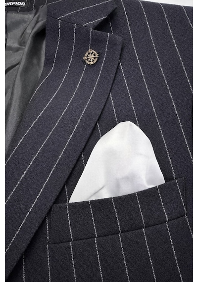 Plus Scorpion Erkek Slim Fit Siyah Çizgili Blazer Ceket Tek Düğmeli, Çift Yırtmaçlı, Torba Cepli Siyah Plus Scorpion Erkek Slim Fit Siyah Çizgili Blazer Ceket Tek Düğmeli, Çift Yırtmaçlı, Torba Cepli Siyah