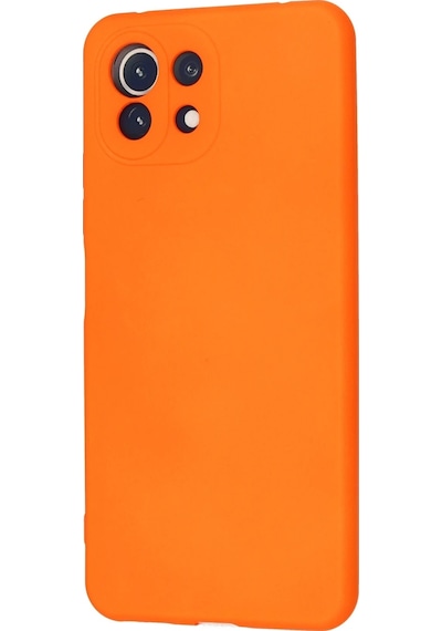 Cosmotex Newface Xiaomi Mi 11 Lite Kılıf Nano İçi Kadife Silikon - Turuncu