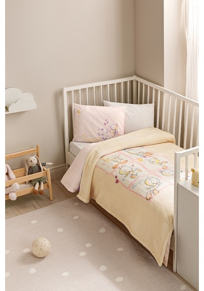 Puffy Tweety Frame Wellsoft Lisanslı Bebek Battaniyesi - Sarı