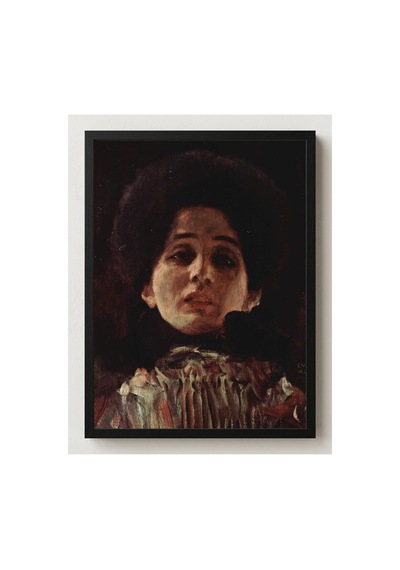 Klimt Genç Kadın Portresi Çerçevesiz Poster 30x42 Cm A3 Tablo Art Nouveau Duvar Dekoru
