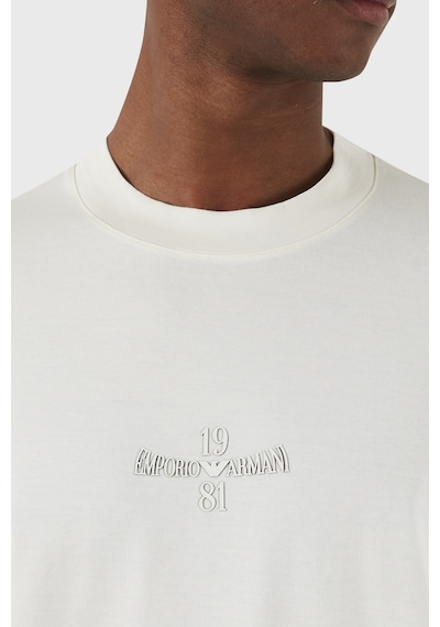Emporio Armani Erkek T Shirt 3d1th3 1jocz 01a7 Ekru