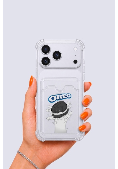 iPhone Uyumlu 17 Pro Max Kartlıklı Oreo Desenli Kılıf Mh-hs9909-5133