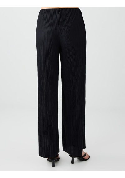 Jimmy Key Jimmy Key Siyah Bol Paça Pliseli Örme Pantolon 6sw187379900