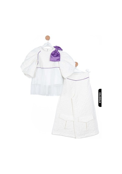 Xo Kids Kız Çocuk Alt Üst Takım 6-14 Yaş 5004 Beyaz