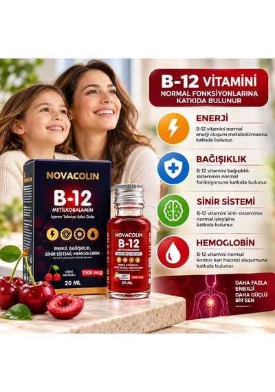 Novacolin Vitamin B12 Metilkobalamin Sprey 1500 Mcg 20 Ml