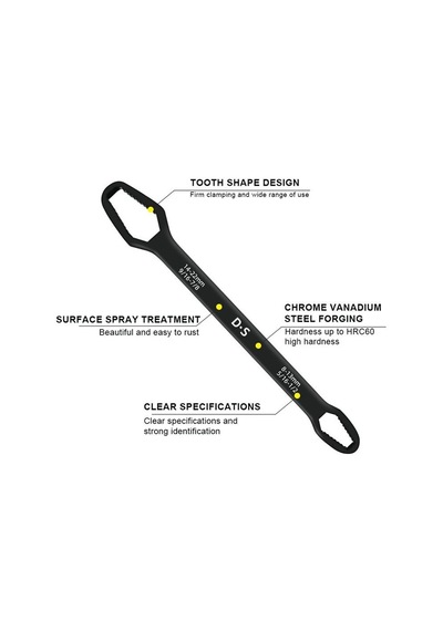 Universal Anahtarı Çift Kafalı Çok Fonksiyonlu 6-22mm Bx40