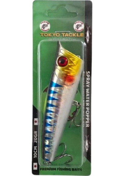 Spray Water Popper Su Üstü Püskürtmeli Sahte Popper Yem 10cm 20gr P16s5144
