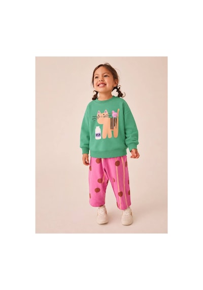 Poala Kids Milk & Meov Takım Yeşil - Pembe