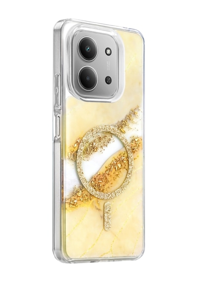 Onegif Xiaomi Redmi 15c 4g Lotus Simli Magsafe Kapak - Gümüş - Gümüş