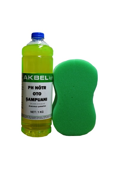 Akbel Ph Nötr Oto Şampuanı 1 Kg Elma Kokulu Yıkama Süngeri