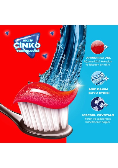 Close Up Diş Macunu Fresh Blast Ağız Bakım Suyu Etkili 4 x 50 ML