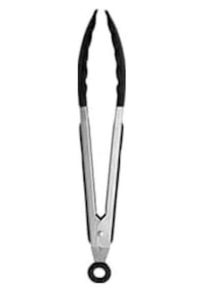 Silikon Uçlu Metal Maşa, 23 Cm, Siyah, Bpa Free, Yanmaz Yapışmaz Kaplama, Ergonomik Tasarım, Mutfak Ve Mangal İçin