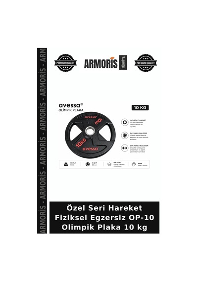 Özel Seri Hareket Fiziksel Egzersiz Op-10 Olimpik Plaka 10 Kg
