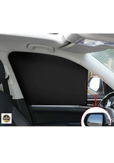 Trakmats Tesla Model Y 2019-2025 İle Uyumlu Oto Güneşlik Perde, 2 Adet, Cırtlı, Siyah, 77x45 Cm 11