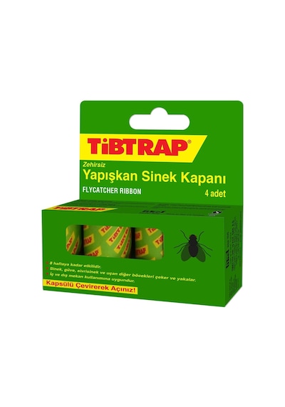 Tibtrap Yapışkan Karasinek Tuzağı Zehirsiz Sinek Yapışkan Bandı