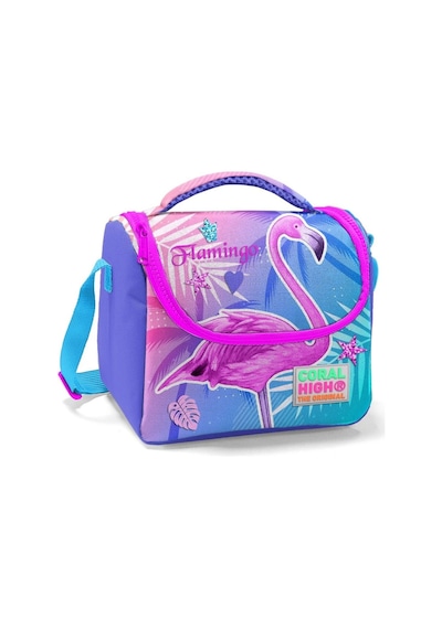 Coral High Pembe Mor Flamingo Kız Çocuk İlköğretim Okul Sırt Çantası Ve Beslenme Çanta Seti