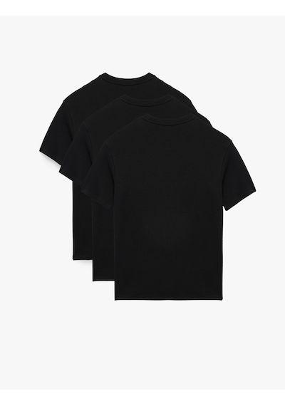 Koton Slim Fit Kısa Kollu Pamuklu Basic V Yaka 3'lü Tişört Seti Multıcolor 6wam10092hk Mavi Koton Slim Fit Kısa Kollu Pamuklu Basic V Yaka 3'lü Tişört Seti Multıcolor 6wam10092hk Mavi