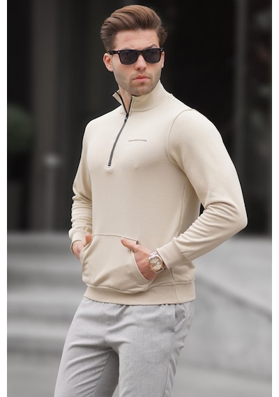 Madmext Madmext Bej Erkek Sweatshirt 5300-bej Bej