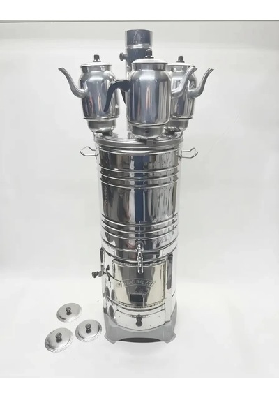 25 Litre Büyük Semaver 3 Demlik Koyma Yerli