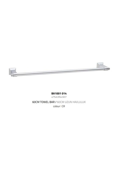 System Bowline 60cm Uzun Havluluk Krom Renk Ba1001 014 Cr Çok Renkli