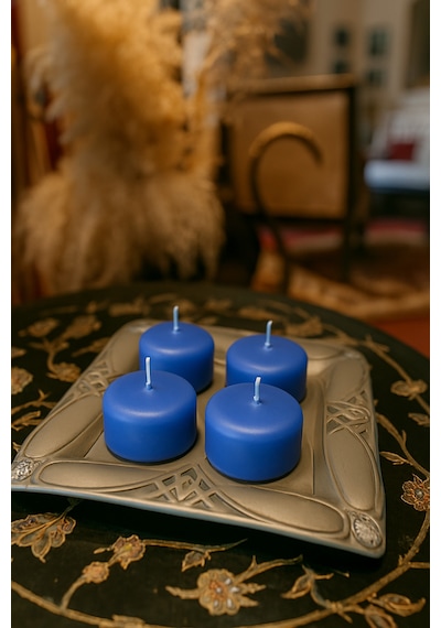 Yüzen Mum 4'lü 156 Gram Meditasyon Mumu Özel Renk Seçenekleri Mavi