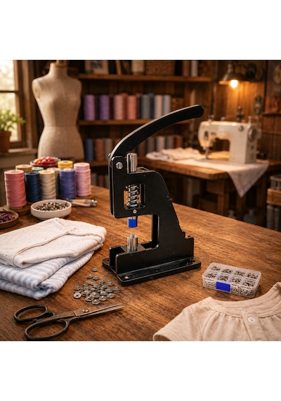Portatif Küçük Tulumba El Presi - 100 Adet 9,5 Mm Çıtçıt Ve Kalıp Çakım Seti 1pc Installation Tools