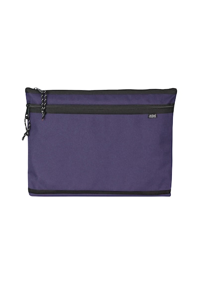 Jacbag Dual Zip Folder -iki Bölmeli Dosya Çanta A4 Dual Zip Folder-mor Tek Renk