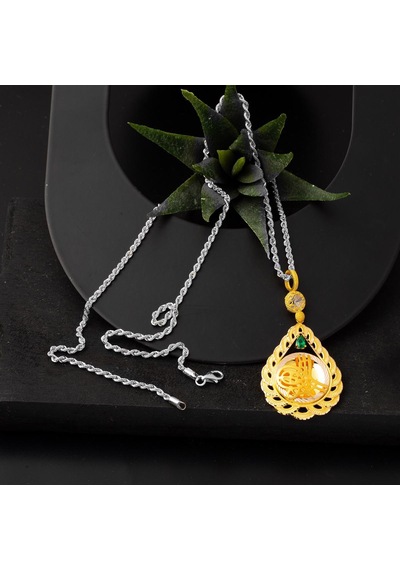 Bilezikci Damla Tuğra Yeşil Taşlı Altın Kolye Ucu 14krc72ku