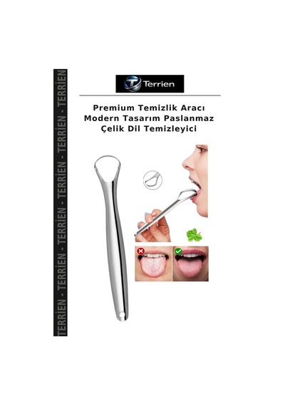 Premium Temizlik Aracı Modern Tasarım Paslanmaz Çelik Dil Temizleyici