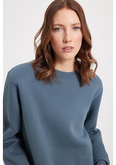 Tudors Kadın Oversize Geniş Kesim Pamuklu 3 İplik İçi Polarlı Basic Koyu Gri Bisiklet Yaka Sweatshirt-42289 Koyu Gri Tudors Kadın Oversize Geniş Kesim Pamuklu 3 İplik İçi Polarlı Basic Koyu Gri Bisiklet Yaka Sweatshirt-42289 Koyu Gri