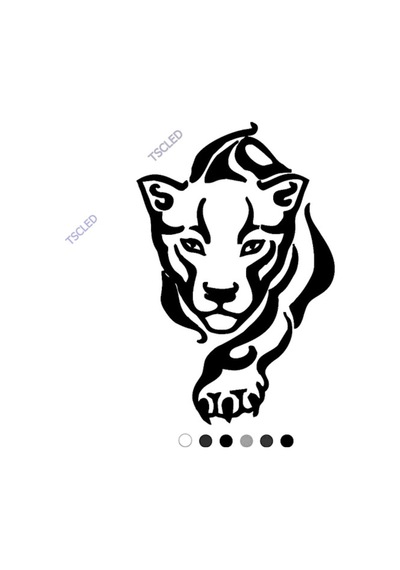Sessizce Gelen Aslan Sticker Yapıştırma 15Cm