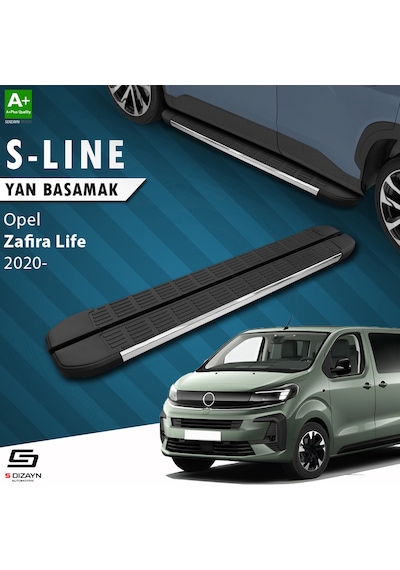 S-dizayn Opel Zafira Life Uzun Şase S-line Krom Yan Basamak 243 Cm 2020 Üzeri A+ Kalite