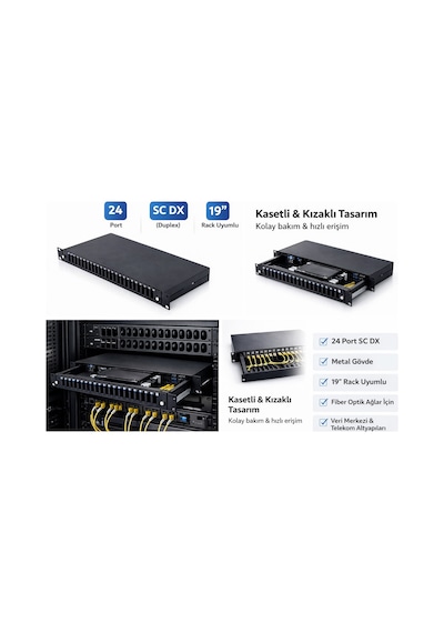 24 Port Sc Dx Fiber Optik Patch Panel