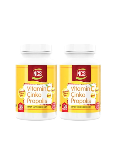 Vitamin C Çinko Propolis 180 Tablet X 2 Adet Vitamin D Çinko