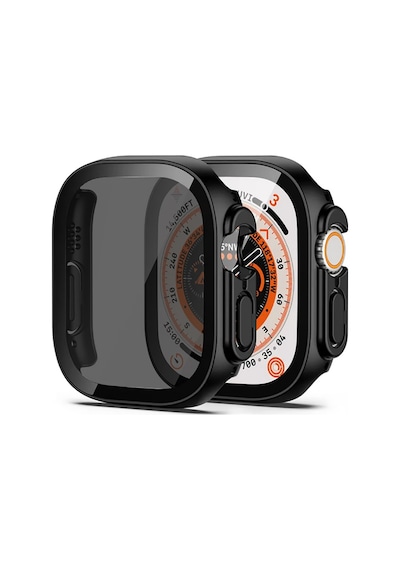 Kilifone - Apple Uyumlu Watch Ultra 49mm - Kasa Ve Ekran Koruyucu Sert Pc Watch Gard 23 - Şeffaf