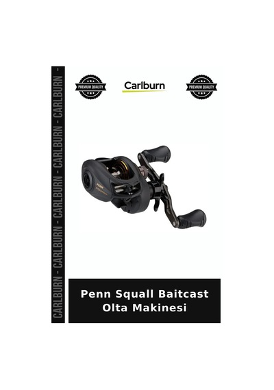 Özel Üretim Penn Squall Baitcast Olta Makinesi Sol Kol Malzeme Spin