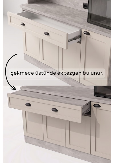 Kenzo Kahve Köşesi 150 Cm Gri - Aytaşı