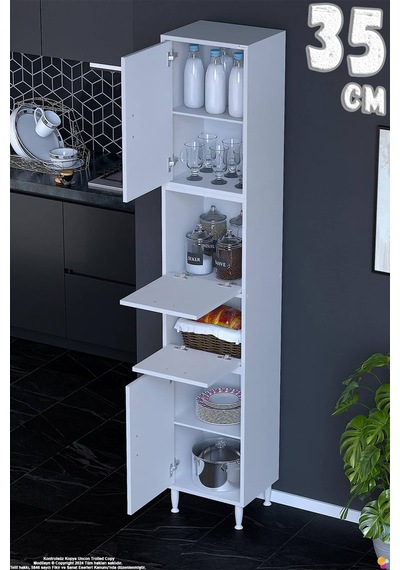 Derin 35 Cm 4 Kapaklı Çok Amaçlı Organizer Mutfak Kiler Dolabı Banyo Çocuk Odası Boy Dolabı Beyaz Derin 35 Cm 4 Kapaklı Çok Amaçlı Organizer Mutfak Kiler Dolabı Banyo Çocuk Odası Boy Dolabı Beyaz